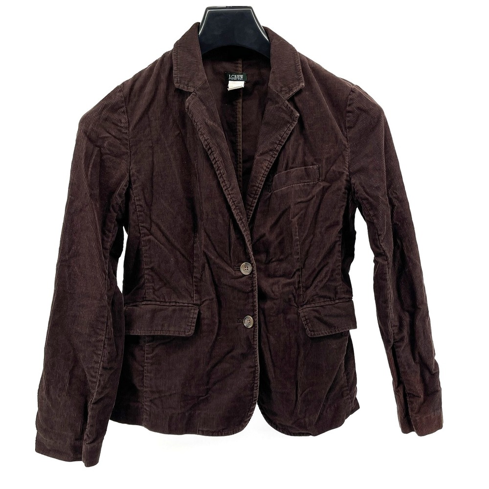Vintage J Crew Corduroy Blazer Women's 6 Brown  Corp Retro Hong Kong